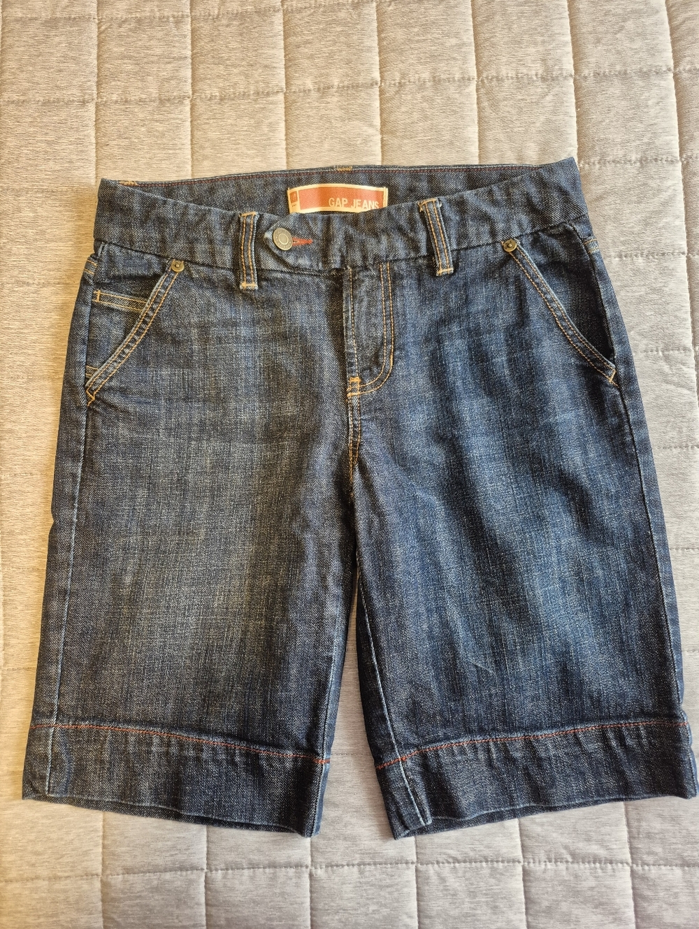 GAP 1969 Dark Blue Denim Midi Shorts